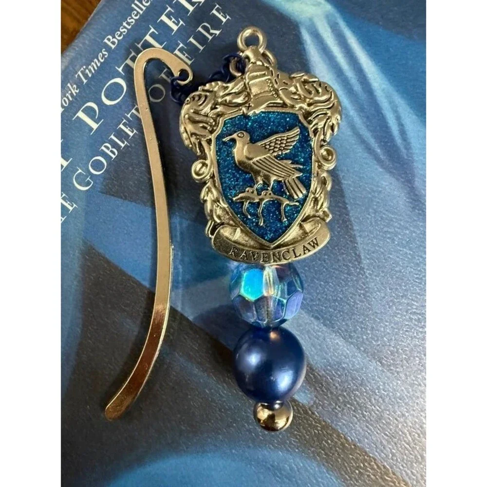 Harry Potter Ravenclaw Beaded Metal Bookmark Blue Crest